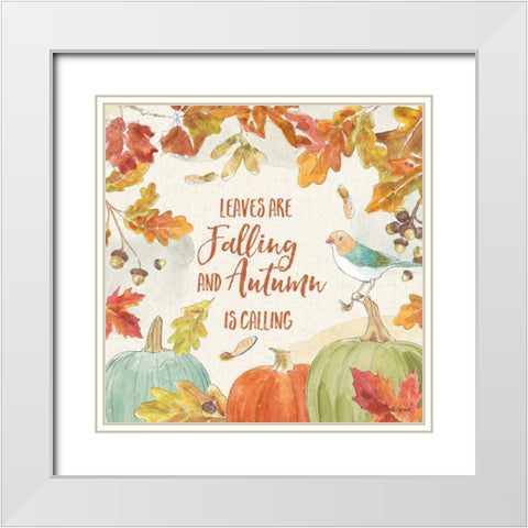 Falling for Fall IV White Modern Wood Framed Art Print with Double Matting by Grove, Beth