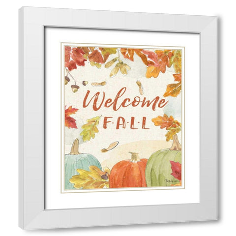 Falling for Fall VI White Modern Wood Framed Art Print with Double Matting by Grove, Beth