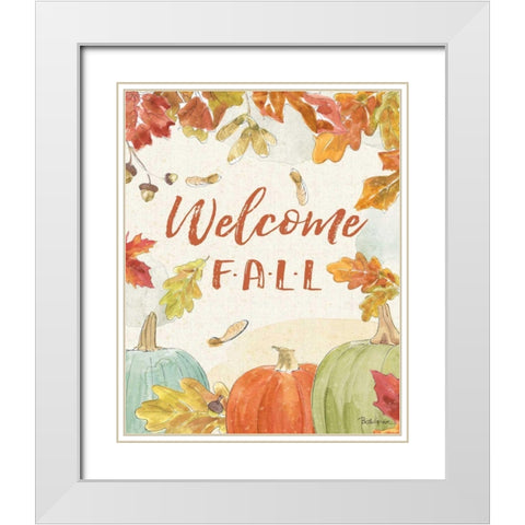 Falling for Fall VI White Modern Wood Framed Art Print with Double Matting by Grove, Beth
