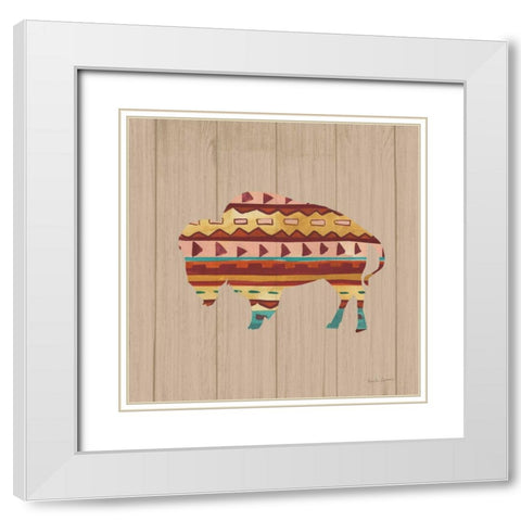 Southwestern Vibes II on Walnut White Modern Wood Framed Art Print with Double Matting by Zaman, Farida