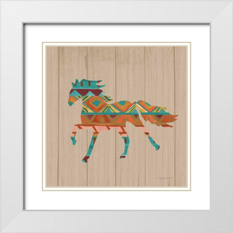 Southwestern Vibes IV on Walnut White Modern Wood Framed Art Print with Double Matting by Zaman, Farida