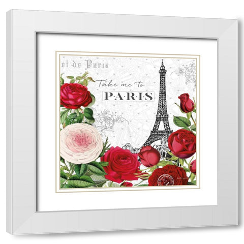 Rouge Paris III White Modern Wood Framed Art Print with Double Matting by Pertiet, Katie