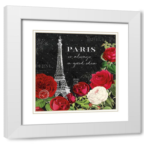 Rouge Paris II Black White Modern Wood Framed Art Print with Double Matting by Pertiet, Katie
