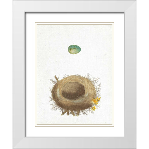 Spring Nest I White Modern Wood Framed Art Print with Double Matting by Wild Apple Portfolio