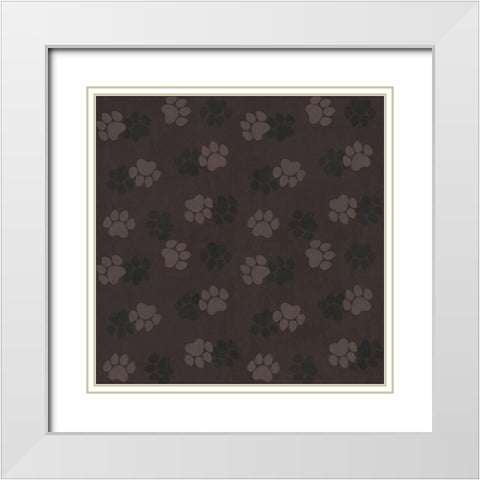 Otomi Cats Step 05B Neutral White Modern Wood Framed Art Print with Double Matting by Charron, Veronique