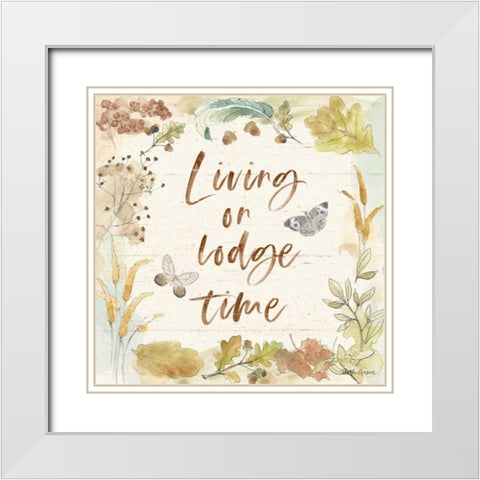 Woodland Wreath VI White Modern Wood Framed Art Print with Double Matting by Grove, Beth