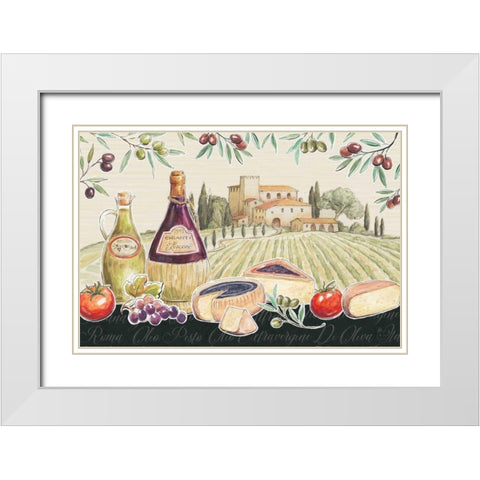 Tuscan Flavor I White Modern Wood Framed Art Print with Double Matting by Brissonnet, Daphne