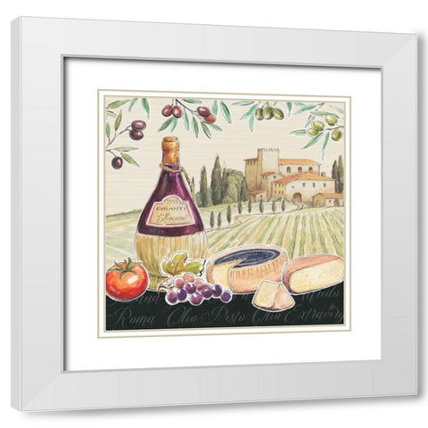 Tuscan Flavor II White Modern Wood Framed Art Print with Double Matting by Brissonnet, Daphne