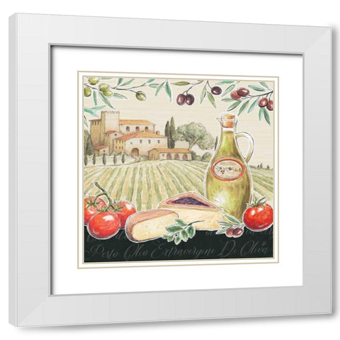 Tuscan Flavor III White Modern Wood Framed Art Print with Double Matting by Brissonnet, Daphne