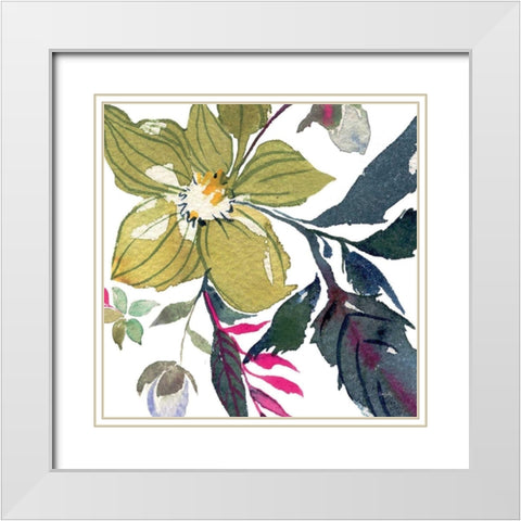 Hellebore Ya Doing I White Modern Wood Framed Art Print with Double Matting by Rice, Kristy