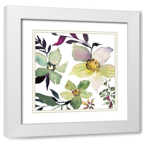 Hellebore Ya Doing III White Modern Wood Framed Art Print with Double Matting by Rice, Kristy