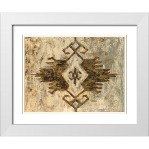 Southwest Design I White Modern Wood Framed Art Print with Double Matting by Vassileva, Silvia