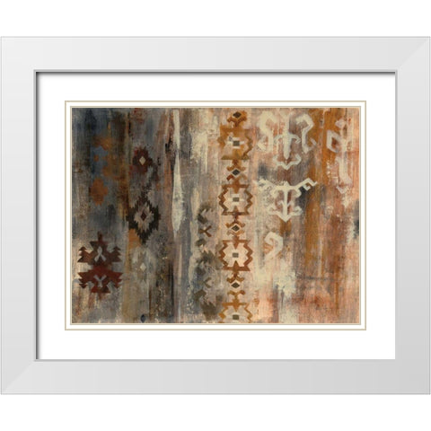 Southwest Design II White Modern Wood Framed Art Print with Double Matting by Vassileva, Silvia