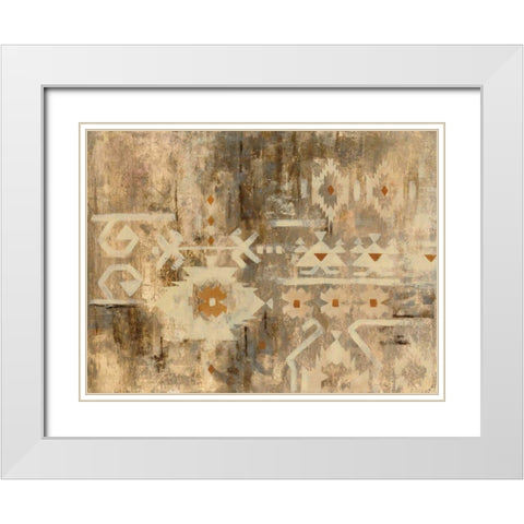 Southwest Design III White Modern Wood Framed Art Print with Double Matting by Vassileva, Silvia