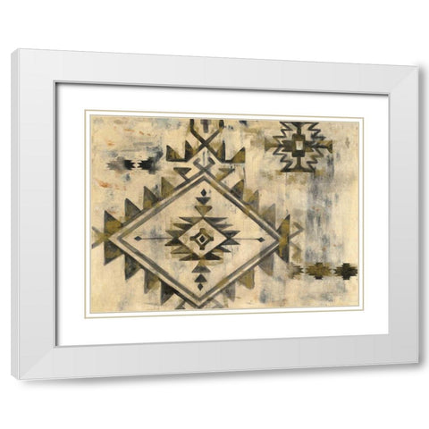 Southwest Design VI White Modern Wood Framed Art Print with Double Matting by Vassileva, Silvia