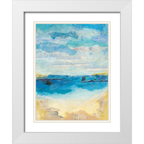 Abstract Coastal III White Modern Wood Framed Art Print with Double Matting by Prahl, Courtney