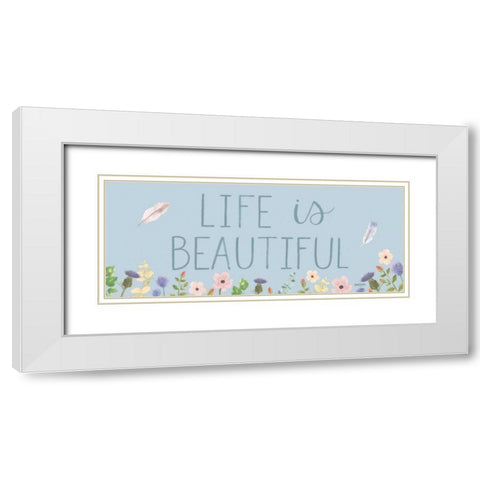 Spring Sentiments I White Modern Wood Framed Art Print with Double Matting by Jackson, Jenaya