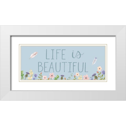 Spring Sentiments I White Modern Wood Framed Art Print with Double Matting by Jackson, Jenaya