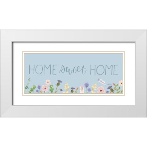 Spring Sentiments IV White Modern Wood Framed Art Print with Double Matting by Jackson, Jenaya