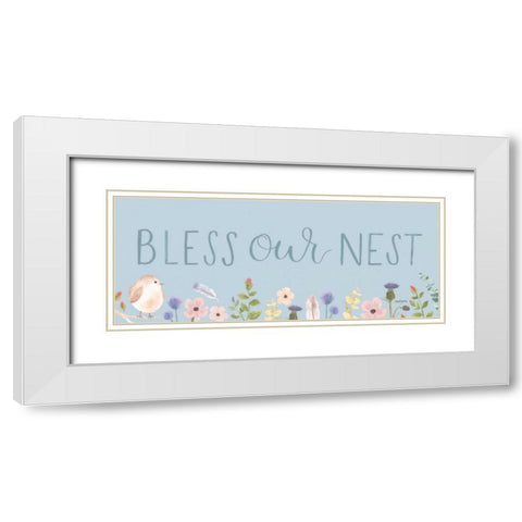 Spring Sentiments V White Modern Wood Framed Art Print with Double Matting by Jackson, Jenaya