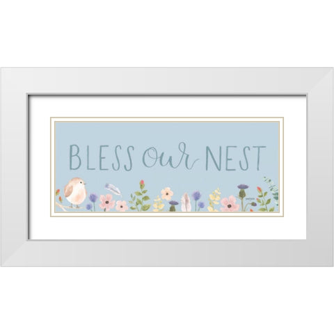 Spring Sentiments V White Modern Wood Framed Art Print with Double Matting by Jackson, Jenaya