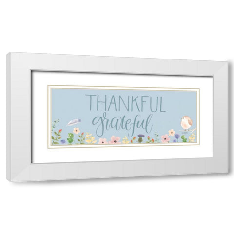 Spring Sentiments VI White Modern Wood Framed Art Print with Double Matting by Jackson, Jenaya