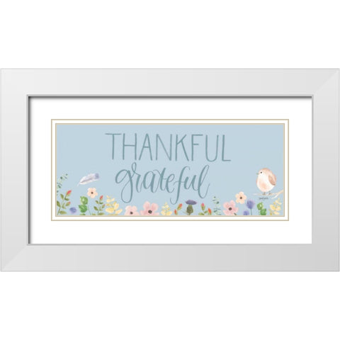 Spring Sentiments VI White Modern Wood Framed Art Print with Double Matting by Jackson, Jenaya