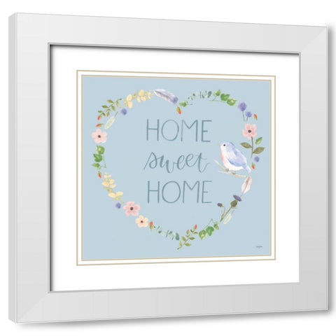 Spring Sentiments VIII White Modern Wood Framed Art Print with Double Matting by Jackson, Jenaya