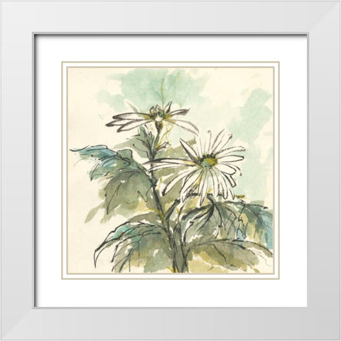 Snowmum II White Modern Wood Framed Art Print with Double Matting by Paschke, Chris