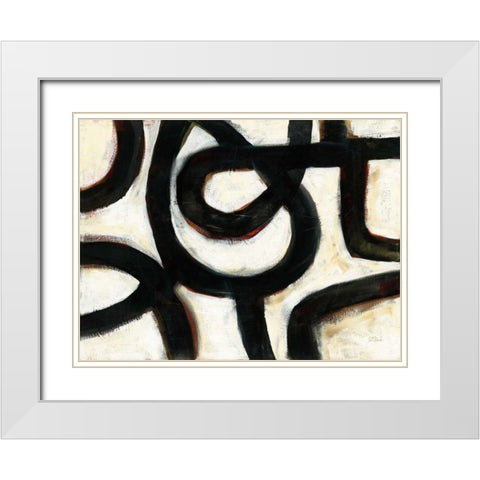 In the Maze IV White Modern Wood Framed Art Print with Double Matting by Davies, Jane