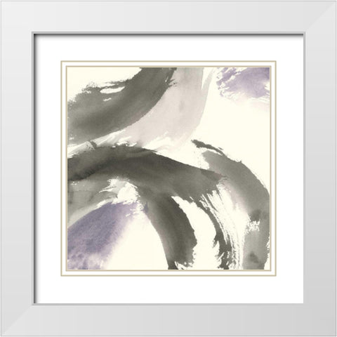 Amethyst Gesture II White Modern Wood Framed Art Print with Double Matting by Paschke, Chris