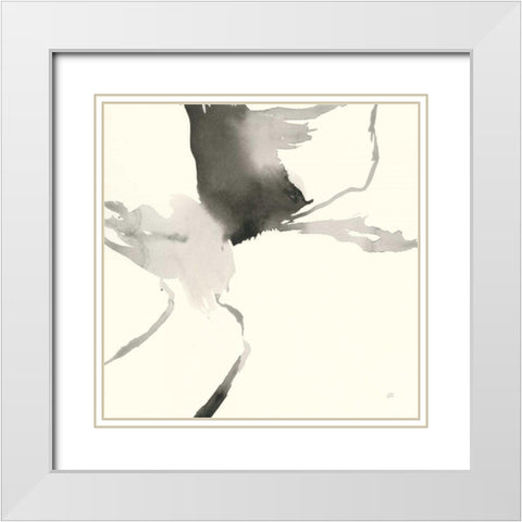 Gesture II White Modern Wood Framed Art Print with Double Matting by Paschke, Chris
