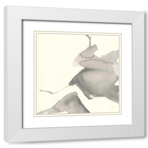 Gesture III White Modern Wood Framed Art Print with Double Matting by Paschke, Chris
