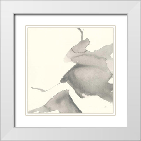Gesture III White Modern Wood Framed Art Print with Double Matting by Paschke, Chris