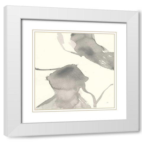 Gesture IV White Modern Wood Framed Art Print with Double Matting by Paschke, Chris