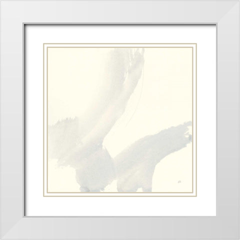 Zen I White Modern Wood Framed Art Print with Double Matting by Paschke, Chris