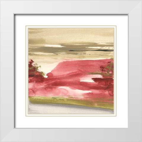 Red Rock I White Modern Wood Framed Art Print with Double Matting by Paschke, Chris