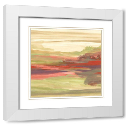 Distant Fields White Modern Wood Framed Art Print with Double Matting by Paschke, Chris
