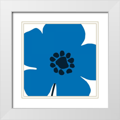 Pop Art Floral I White Modern Wood Framed Art Print with Double Matting by Wild Apple Portfolio