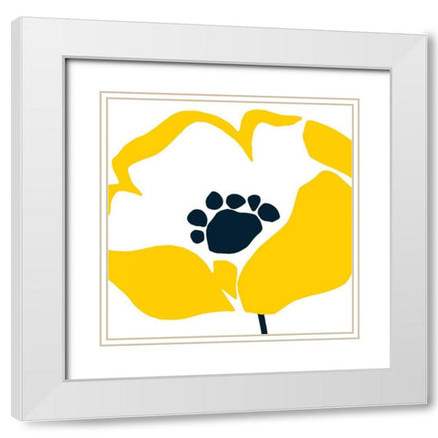 Pop Art Floral II White Modern Wood Framed Art Print with Double Matting by Wild Apple Portfolio