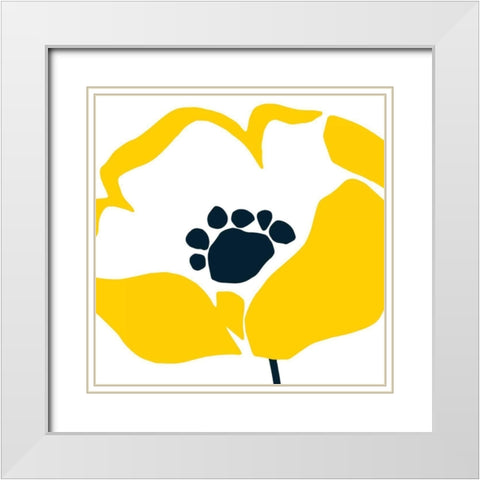 Pop Art Floral II White Modern Wood Framed Art Print with Double Matting by Wild Apple Portfolio