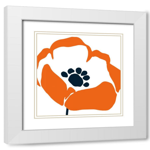 Pop Art Floral III White Modern Wood Framed Art Print with Double Matting by Wild Apple Portfolio