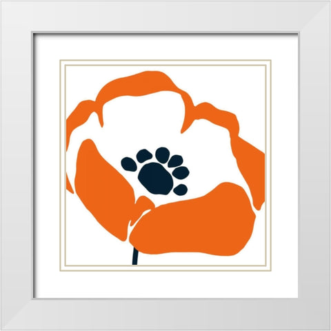 Pop Art Floral III White Modern Wood Framed Art Print with Double Matting by Wild Apple Portfolio