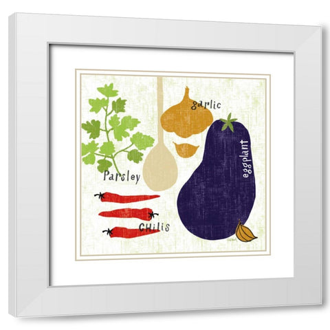 Italiano Eggplant White Modern Wood Framed Art Print with Double Matting by Schlabach, Sue