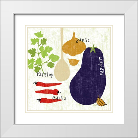 Italiano Eggplant White Modern Wood Framed Art Print with Double Matting by Schlabach, Sue