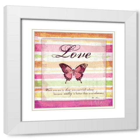 For My Heart I White Modern Wood Framed Art Print with Double Matting by Wild Apple Portfolio
