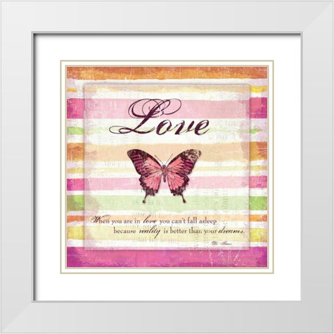 For My Heart I White Modern Wood Framed Art Print with Double Matting by Wild Apple Portfolio