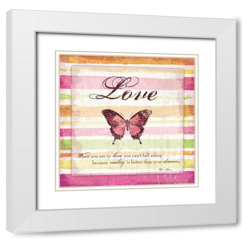 For My Heart I White Modern Wood Framed Art Print with Double Matting by Wild Apple Portfolio