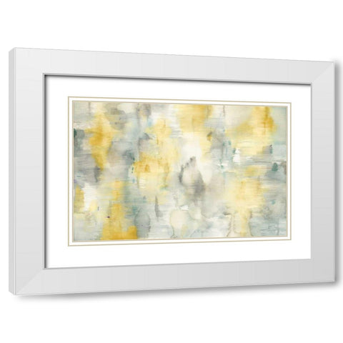 Summer Shower v2 Crop White Modern Wood Framed Art Print with Double Matting by Nai, Danhui