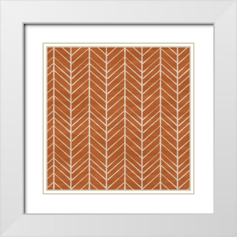 Autumn Pattern VIIB White Modern Wood Framed Art Print with Double Matting by Marshall, Laura